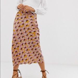 Normani Bias floral print midi skirt - Free People